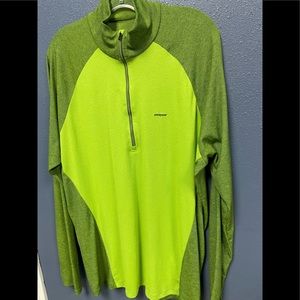 PATAGONIA Capilene 2 Performance Long Sleeve Zip Pullover XXL GREEN